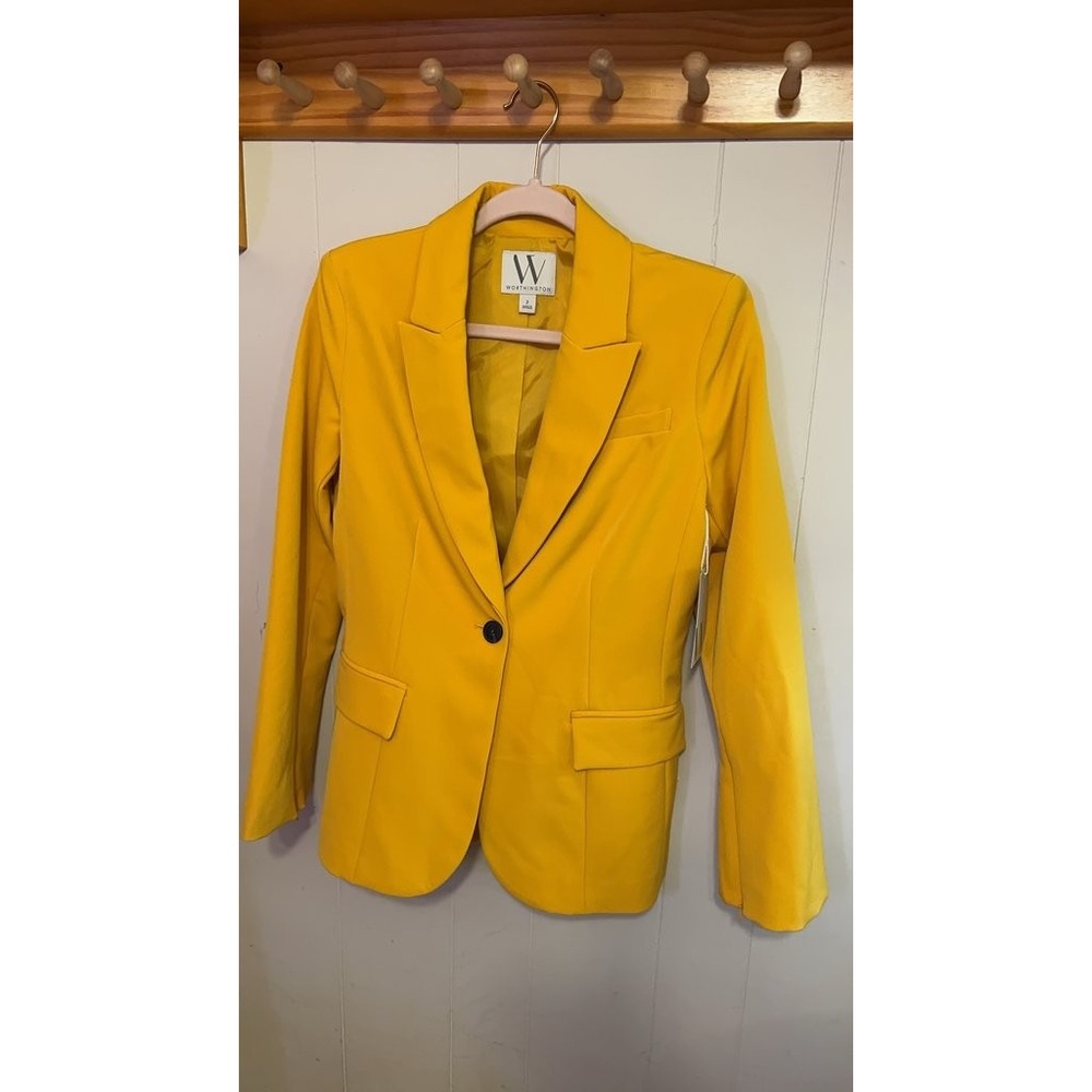 Worthington Women's Yellow Blazer Size 2